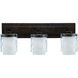 Kenswick 3 Light 23.75 inch Peruvian Bronze Vanity Light Wall Light