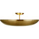 Isabel 5 Light 32 inch Satin Brass Convertible Semi-Flush Ceiling Light