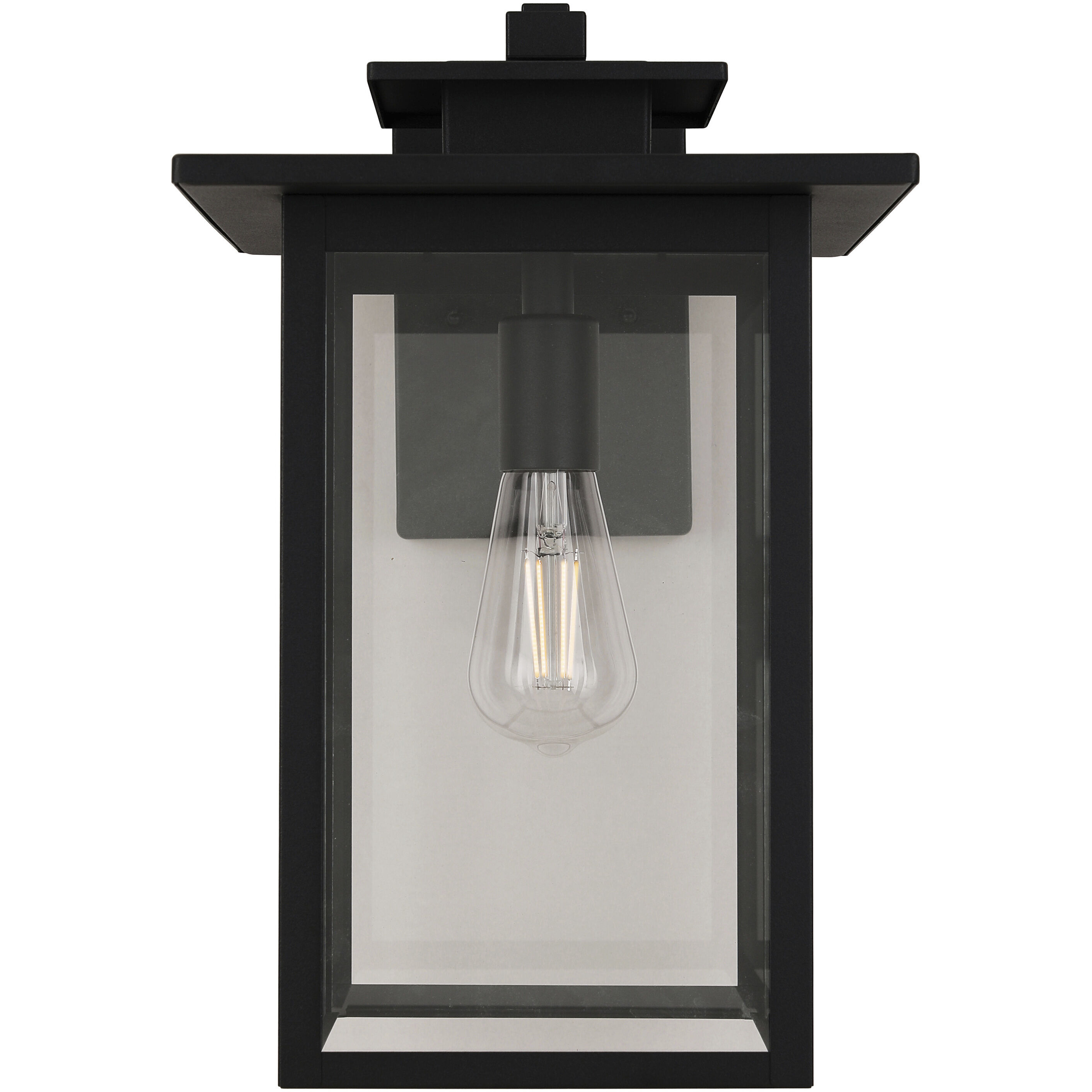 Rock Creek 1 Light 15.38 inch Textured Black Outdoor Wall Lantern