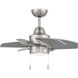 Propel II 24 inch Brushed Polished Nickel with Brushed Nickel/Brushed Nickel Blades Ceiling Fan