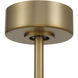 Reveal 24 inch Satin Brass with Clear Acrylic Blades Fandelier