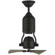 Bellows Uno 18 inch Flat Black with Grey Cedar Blades Fan