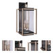 Metalwork 4 Light 27 inch Midnight/Satin Brass Outdoor Wall Lantern, Extra Large