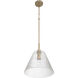 Pleated 1 Light 14 inch Premium Bronze Pendant Ceiling Light