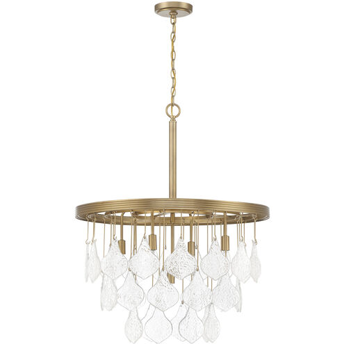 Vesi 5 Light 26 inch Satin Brass Pendant Ceiling Light