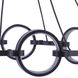 Context LED 36 inch Flat Black Chandelier Ceiling Light