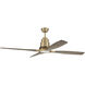 Ricasso 60 inch Satin Brass with Driftwood Blades Ceiling Fan