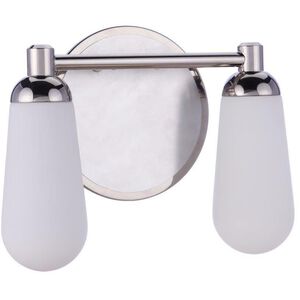 Riggs 2 Light 12 inch Brushed Polished Nickel and Polished Nickel Vanity Light Wall Light