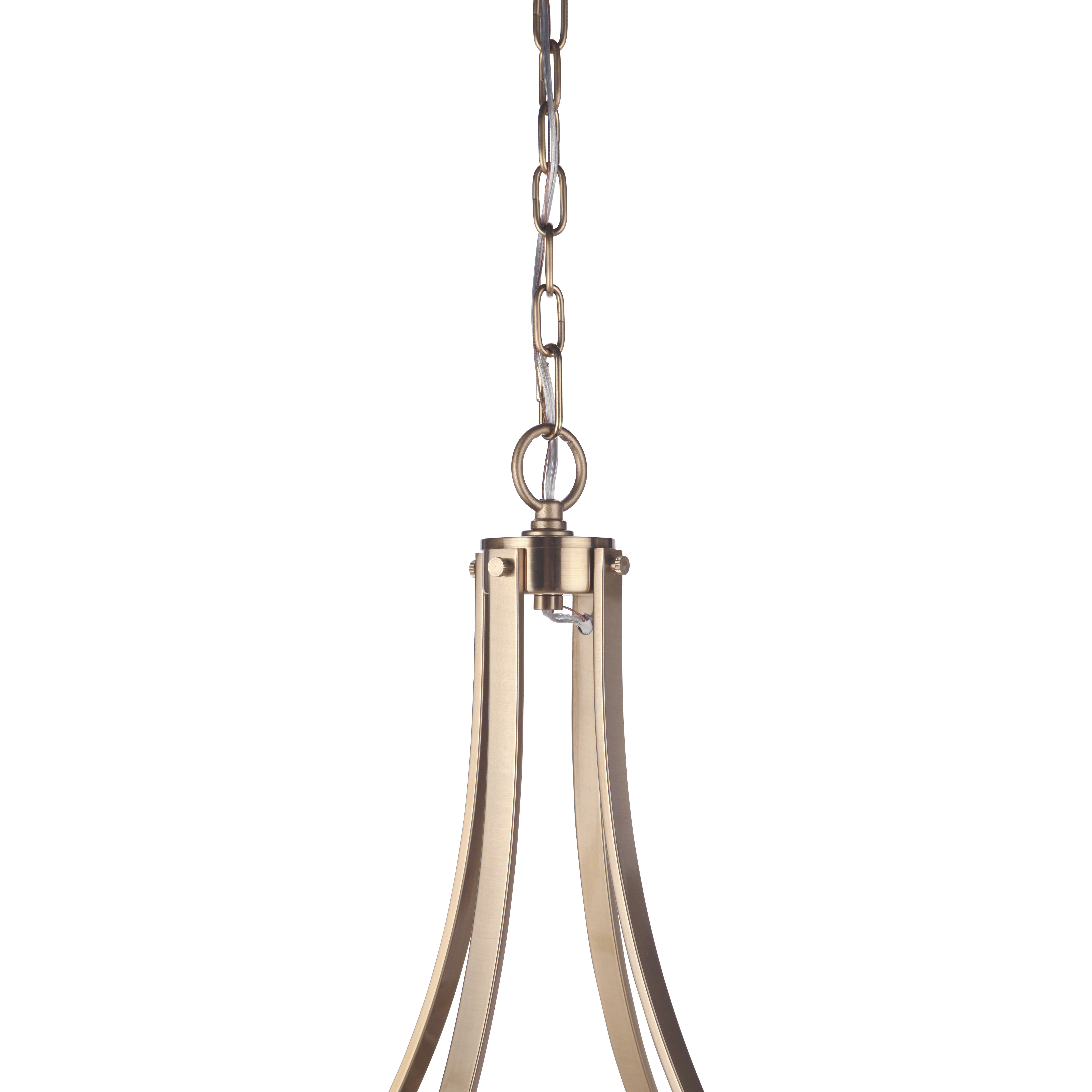 Elliot 5 Light 27 inch Satin Brass Chandelier Ceiling Light