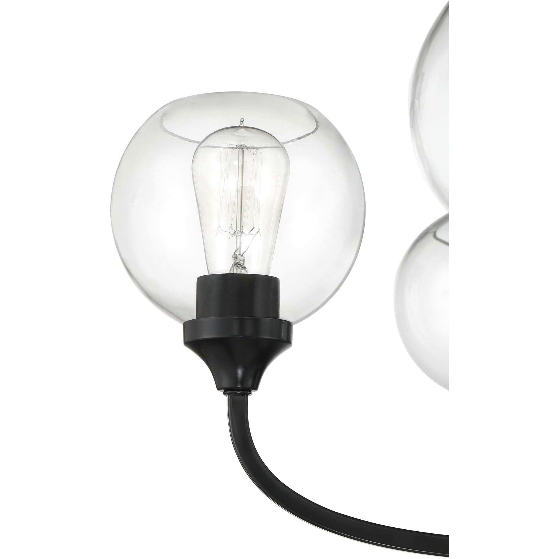 Glenda 5 Light 23.75 inch Flat Black Chandelier Ceiling Light