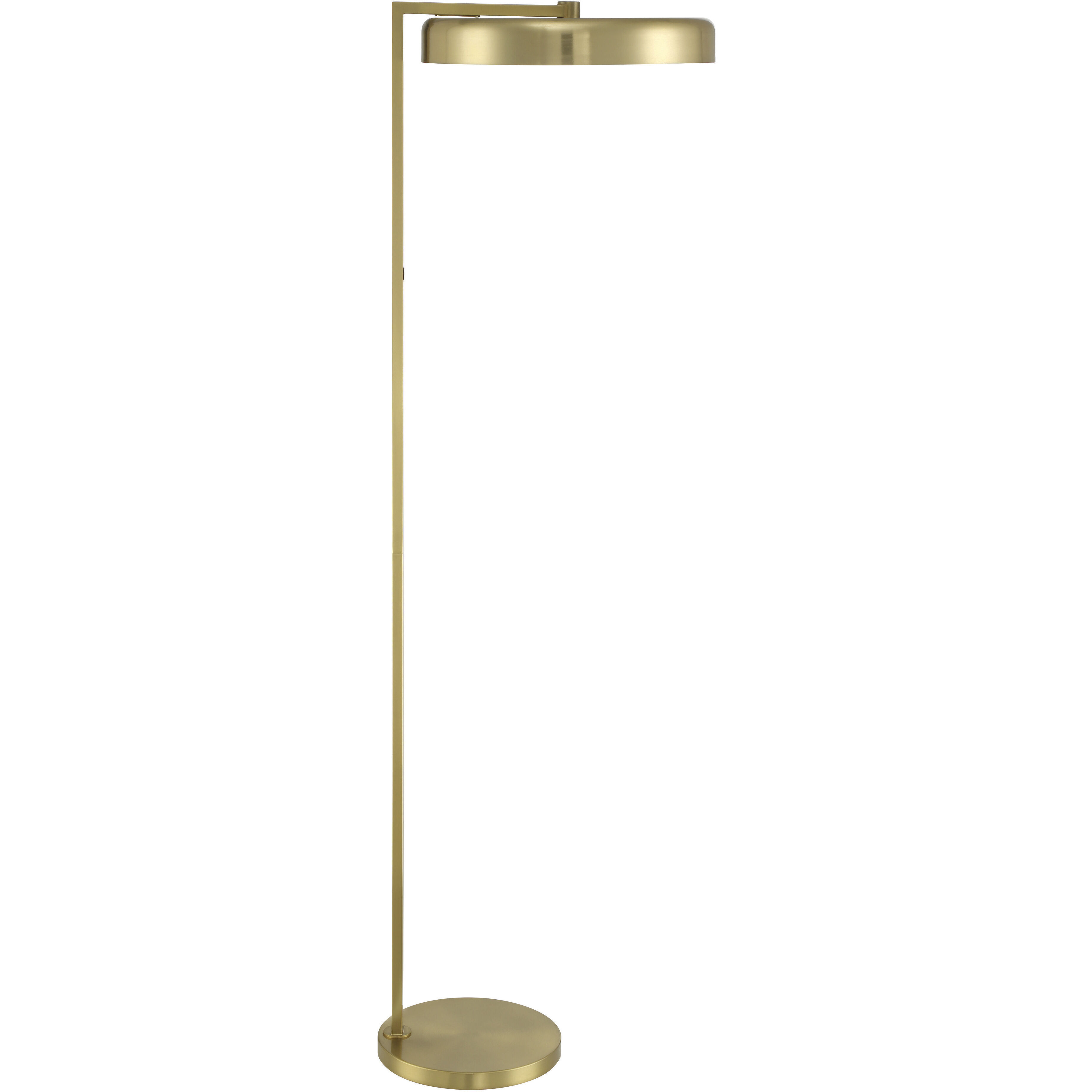 Keeva 57.05 inch 28 watt Satin Brass Floor Lamp Portable Light