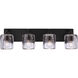 Andie 4 Light 28 inch Flat Black Vanity Light Wall Light
