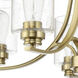 Bolden 5 Light 24 inch Satin Brass Chandelier Ceiling Light in Clear Seeded