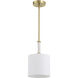 Fortuna 1 Light 8 inch Satin Brass Mini Pendant Ceiling Light