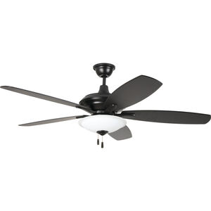 Jamison 52 inch Matte Black with Flat Black/Greywood Blades Ceiling Fan