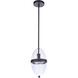 Sivo 1 Light 6.75 inch Midnight Outdoor Pendant