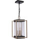 Metalwork 3 Light 9 inch Midnight/Satin Brass Outdoor Pendant