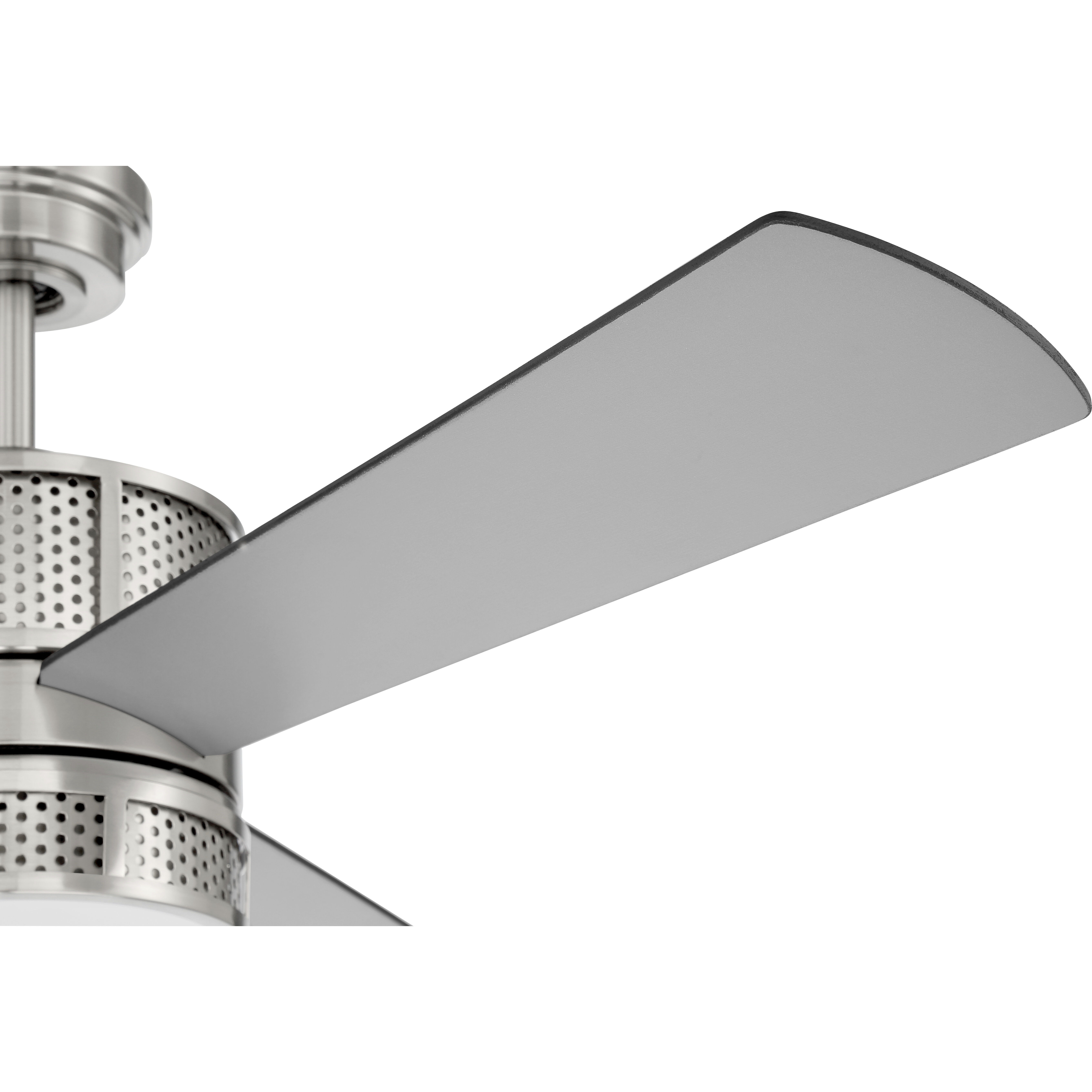 Morrison 52 inch Brushed Polished Nickel with Brushed Nickel/Flat Black Blades Ceiling Fan
