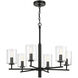 Hailie 6 Light 26 inch Flat Black Chandelier Ceiling Light