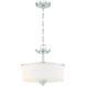 Neighborhood Bolden 2 Light 13 inch Brushed Polished Nickel Convertible Semi Flush Ceiling Light in White Frost Glass, Neighborhood Collection