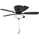 Wheeler 42 inch Flat Black with Flat Black/Greywood Blades Fan