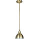 Timarron 1 Light 8 inch Legacy Brass Mini Pendant Ceiling Light