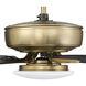 Pro Plus 112 52 inch Satin Brass with Black Walnut/Flat Black Blades Contractor Ceiling Fan, Slim
