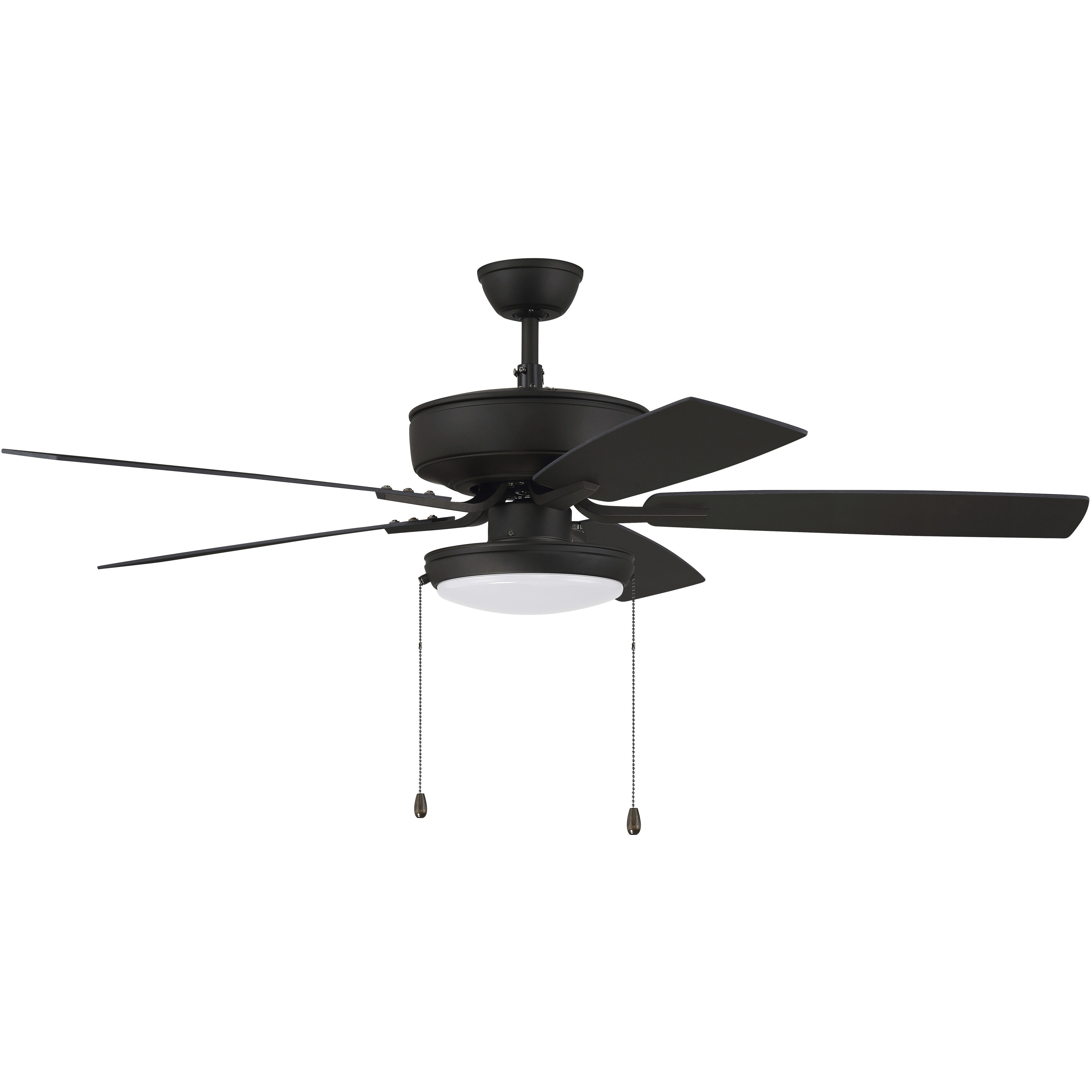 Pro Plus 119 52 inch Espresso with Espresso/Walnut Blades Contractor Ceiling Fan, Pan
