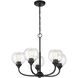 Glenda 5 Light 23.75 inch Flat Black Chandelier Ceiling Light