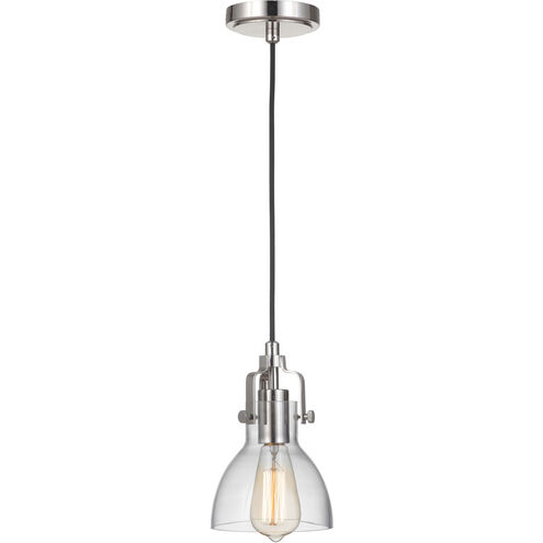 Gallery State House 1 Light 6 inch Polished Nickel Mini Pendant Ceiling Light in Clear Glass