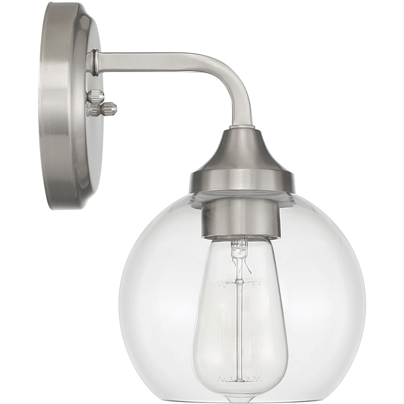 Glenda 1 Light 6 inch Brushed Polished Nickel Wall Sconce Wall Light