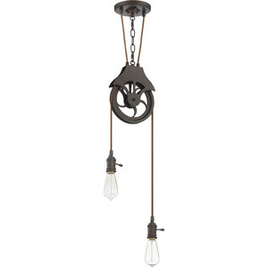 Design & Combine 2 Light 7.5 inch Aged Bronze Brushed Pendant Ceiling Light, Design-A-Fixture