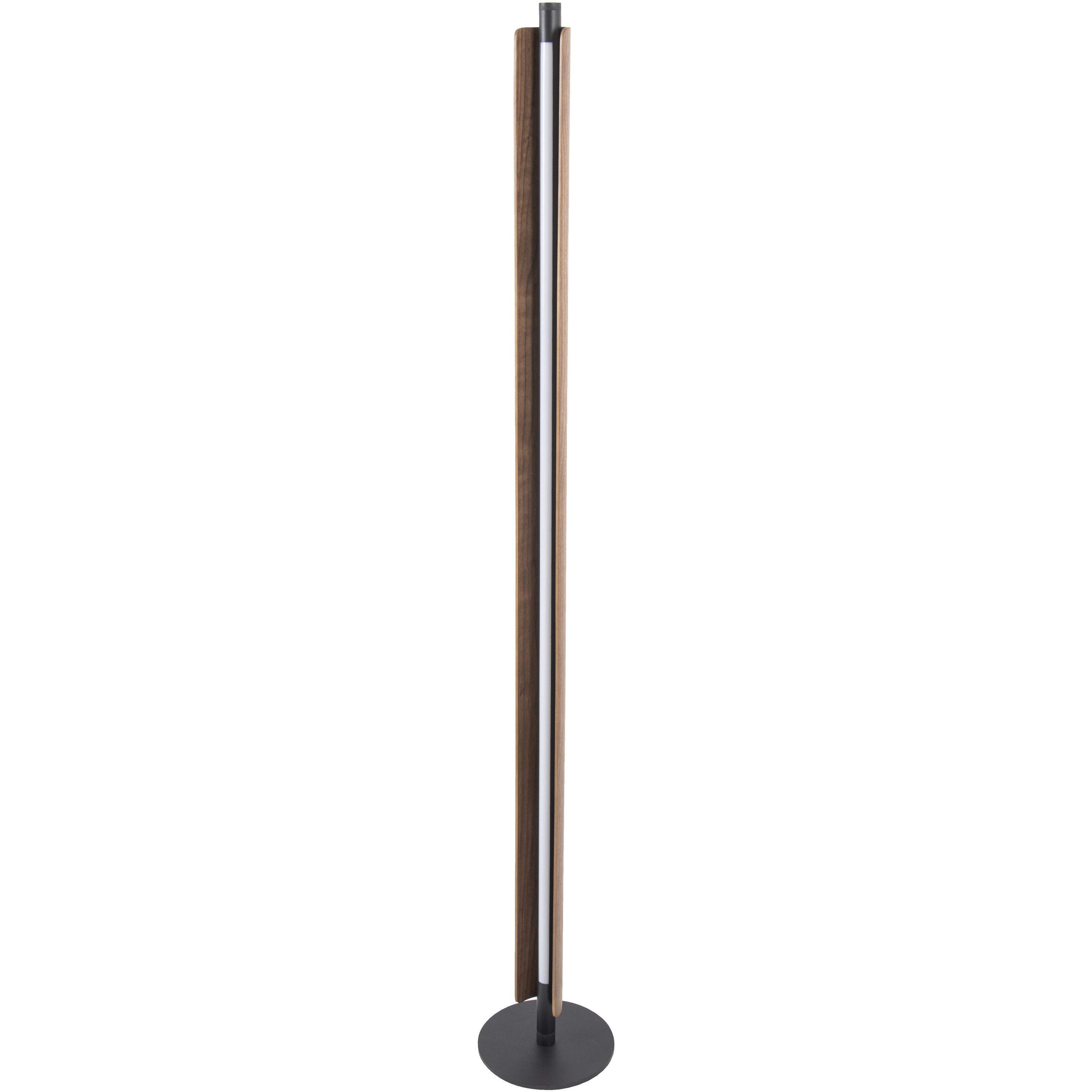 Cameron 62.8 inch 24 watt Flat Black/Walnut Floor Lamp Portable Light