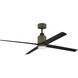 Presley 52 inch Modern Bronze with Flat Black Blades Ceiling Fan