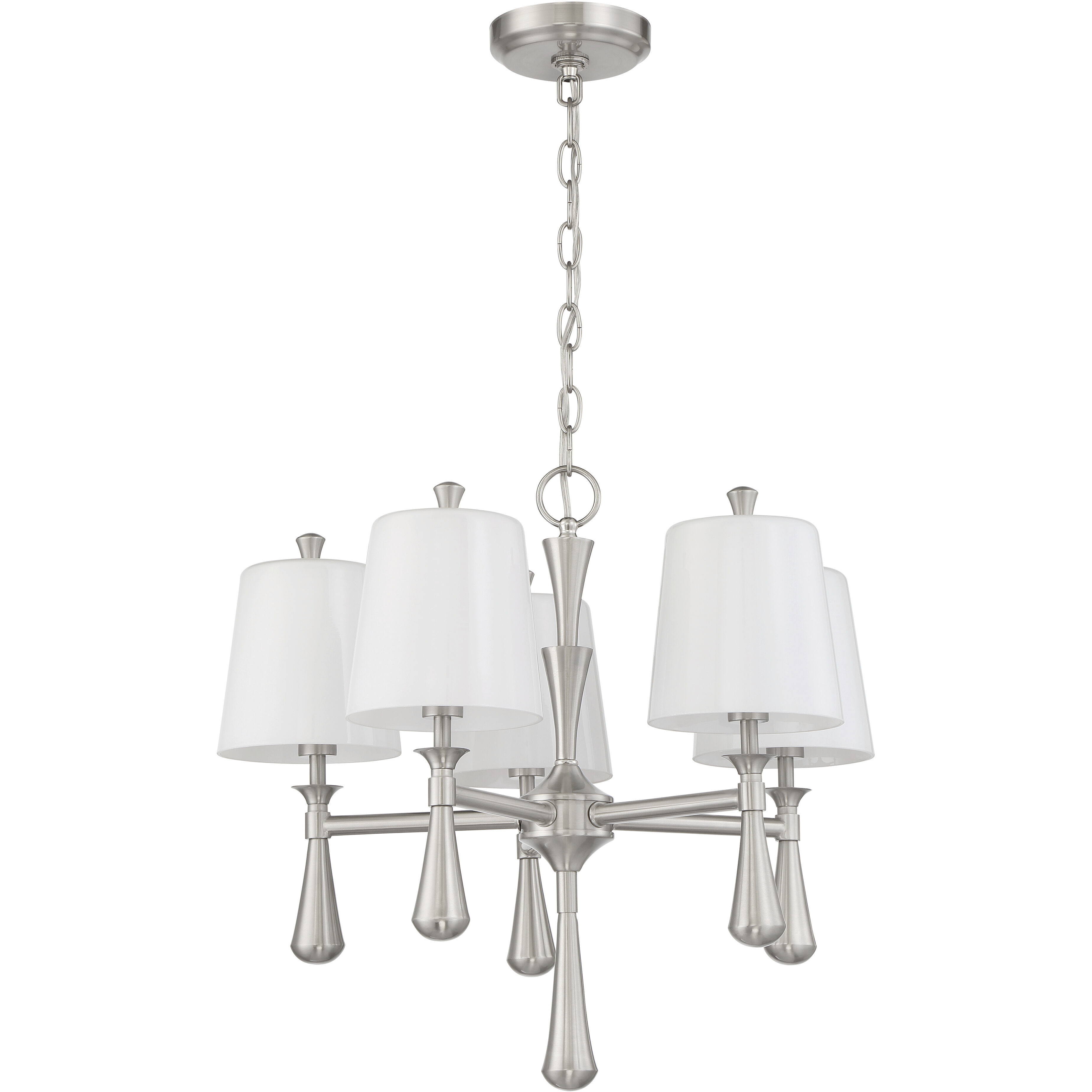 Palmer 5 Light 20.98 inch Brushed Polished Nickel Chandelier Ceiling Light