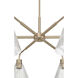 Pleated 6 Light 35.13 inch Premium Bronze Chandelier Ceiling Light