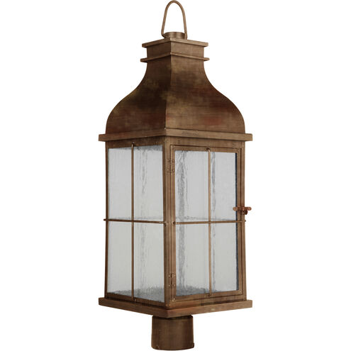 Vincent LED 26.75 inch Weathered Copper Outdoor Post Mount, Large