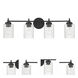 Claire 4 Light 29.63 inch Flat Black Vanity Light Wall Light