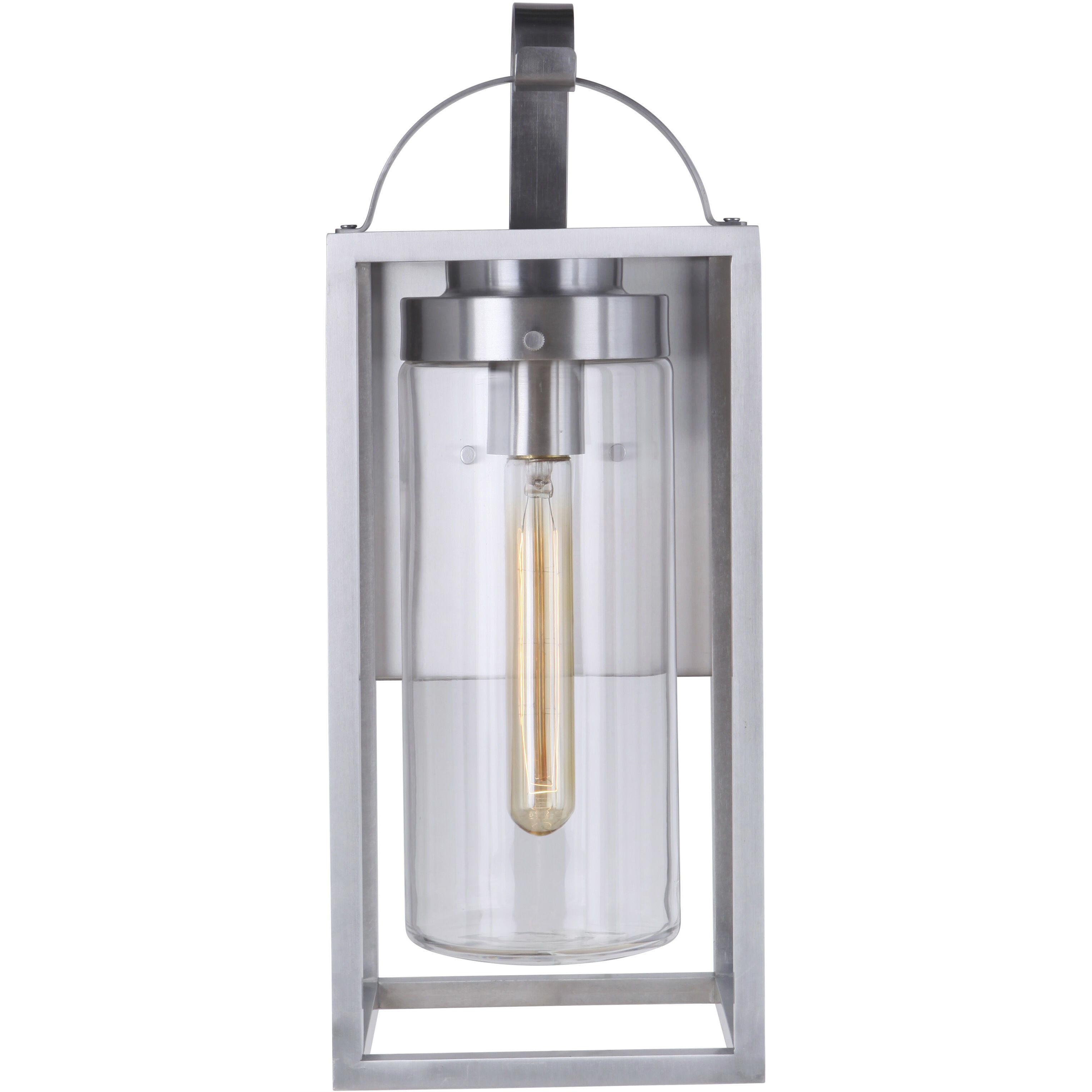 Neo 1 Light 17 inch Satin Aluminum Outdoor Wall Lantern