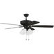 Pro Plus 114 52 inch Espresso with Espresso/Walnut Blades Contractor Ceiling Fan