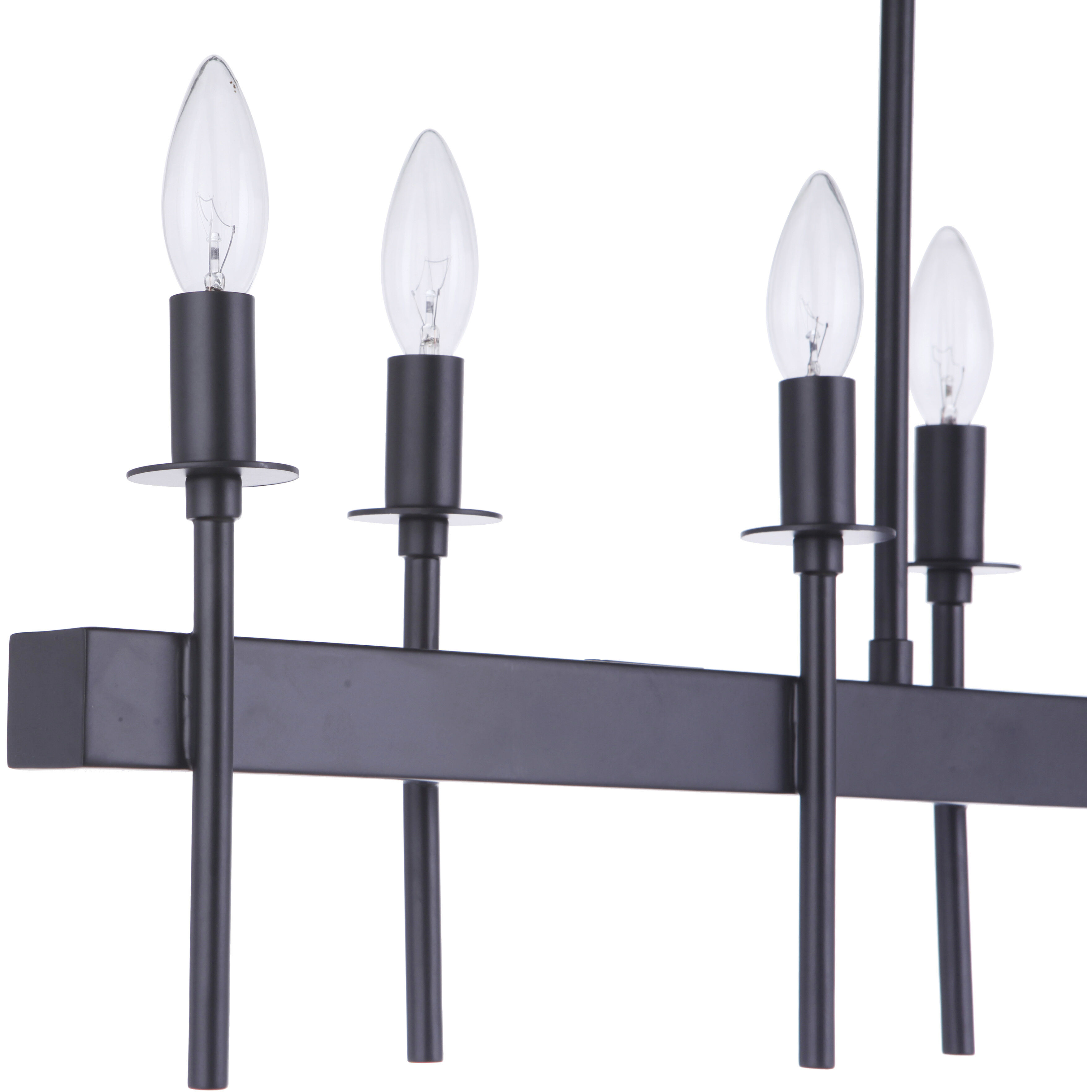 Larrson 8 Light 38 inch Flat Black Island Ceiling Light