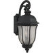 Harper 3 Light 28.13 inch Textured Black Outdoor Wall Lantern