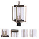 Metalwork 3 Light 20.38 inch Midnight/Satin Brass Outdoor Post Mount
