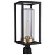 Neo 1 Light 17 inch Midnight / Satin Brass Outdoor Post Light