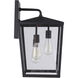 Olsen 3 Light 19 inch Midnight Outdoor Wall Lantern
