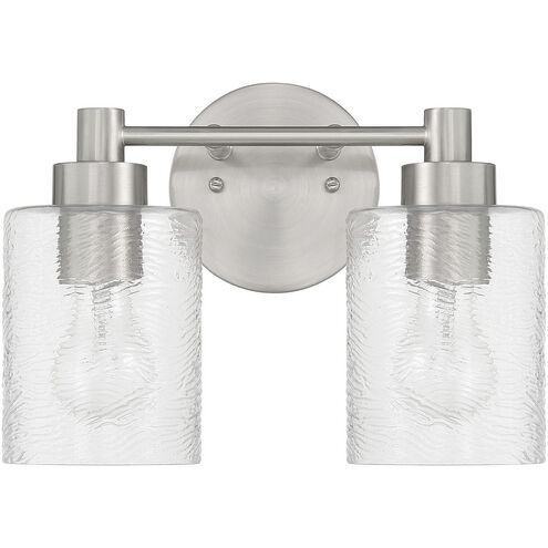Lyndsey 2 Light 12.38 inch Brushed Polished Nickel Vanity Light Wall Light