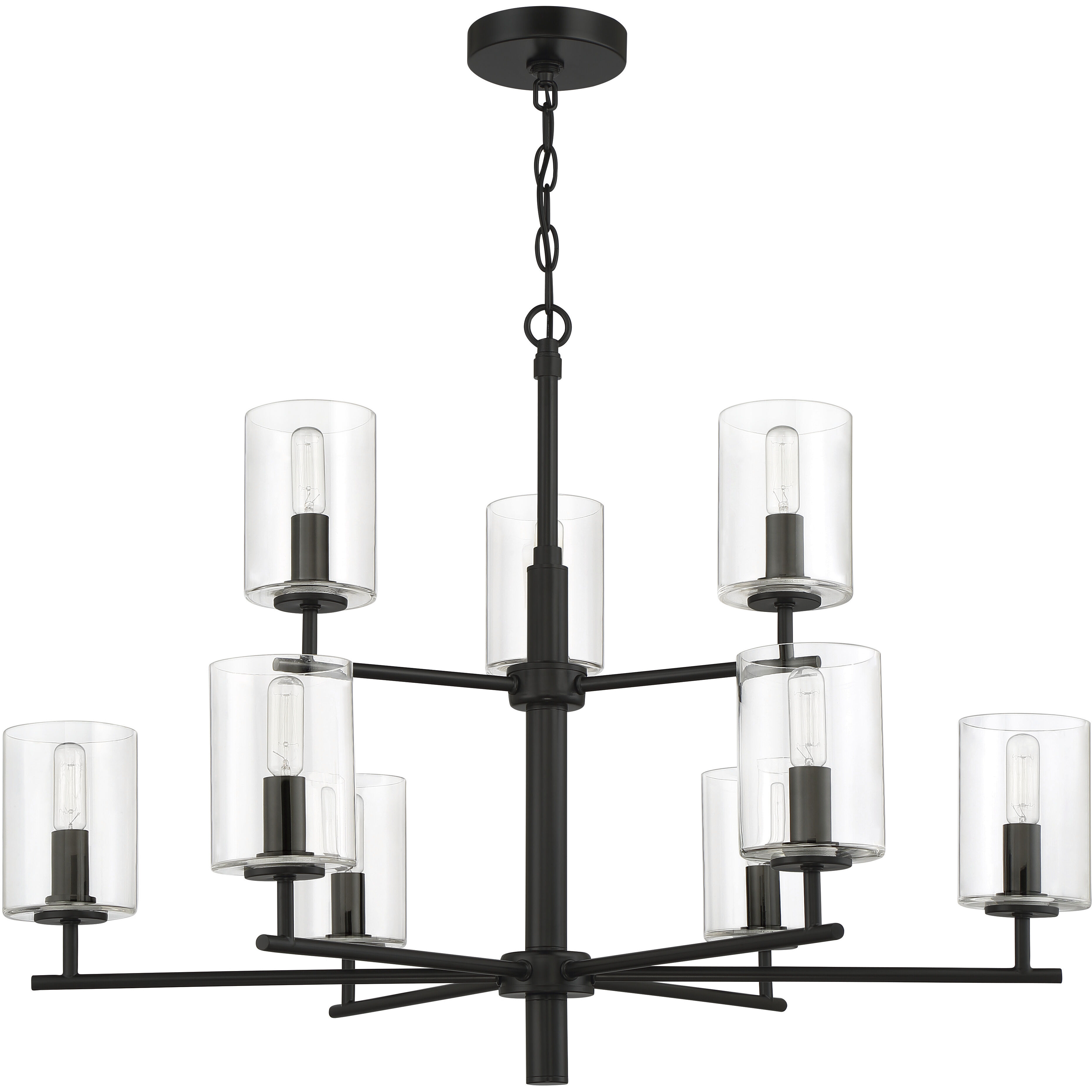 Craftmade 55629-FB Hailie 9 Light 32 inch Flat Black