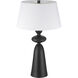 Misha 28.07 inch 100 watt Flat Black Table Lamp Portable Light