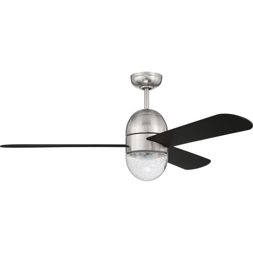 Pill 52 inch Brushed Polished Nickel with Flat Black/Flat Black Blades Ceiling Fan