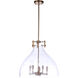 Chardonnay 5 Light 20 inch Satin Brass Pendant Ceiling Light